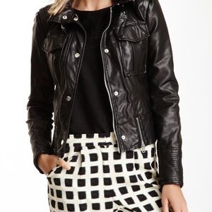 Kenneth Cole Reaction Faux Leather Moto Jacket